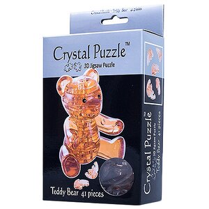 3Д пазл Мишка, янтарный, 9 см, 41 эл. Crystal Puzzle фото 2