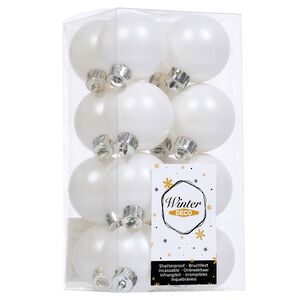 Набор пластиковых шаров Белый 4 см, 16 шт