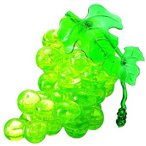3D пазл Виноград, зеленый, 9 см, 46 эл. Crystal Puzzle фото 1