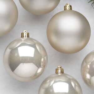 Набор пластиковых шаров Перламутр 8 см, 6 шт, mix Winter Deco фото 2