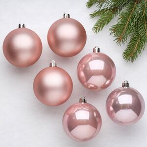 Набор пластиковых шаров Розовый Бутон 8 см, 6 шт, mix