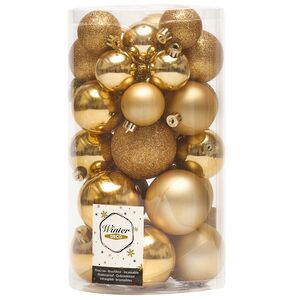 Набор пластиковых шаров Luminous - Золотой, 4-6 см, 30 шт Winter Deco фото 3