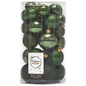 Набор пластиковых шаров Luminous - Зеленый Бархат, 4-6 см, 30 шт Winter Deco фото 3