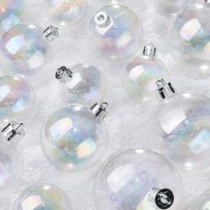 Набор пластиковых шаров Luminous - Прозрачный Перламутр, 4-6 см, 30 шт Winter Deco фото 2