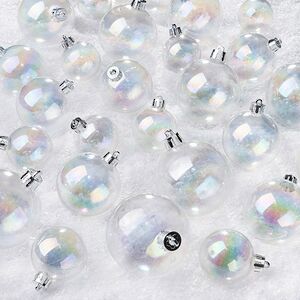 Набор пластиковых шаров Luminous - Прозрачный Перламутр, 4-6 см, 30 шт