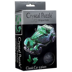 3D пазл Автомобиль, зеленый, 8 см, 53 эл. Crystal Puzzle фото 2