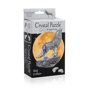 3D пазл Черный Волк, 37 элементов Crystal Puzzle фото 5