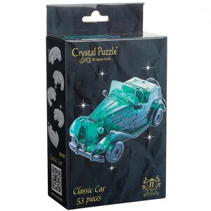 3D пазл Автомобиль, зеленый, 8 см, 53 эл. Crystal Puzzle фото 3