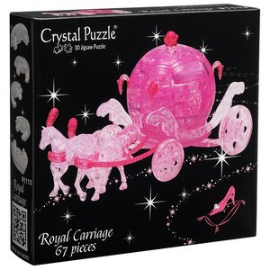 3Д пазл Розовая Карета, 10 см, 67 эл Crystal Puzzle фото 3