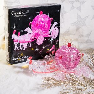 3Д пазл Розовая Карета, 10 см, 67 эл Crystal Puzzle фото 5