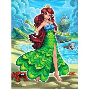 Раскраска по номерам "Русалочка", 18*24 см Schipper фото 1