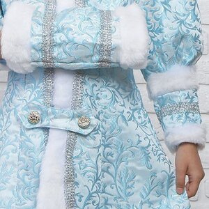 Карнавальный костюм Снегурочка Княжеская, рост 134 см Батик фото 2