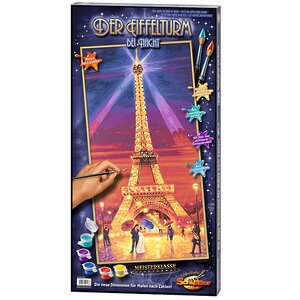 Картина по номерам "Эйфелева башня ночью", 40*80 см Schipper фото 2