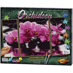 Картина по номерам - Триптих "Орхидеи", 50*80 см Schipper (Шипер) фото 2