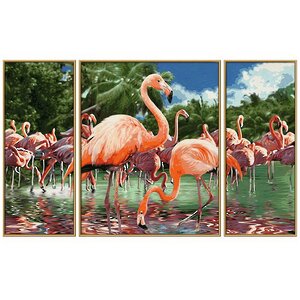 Картина по номерам триптих - Фламинго, 80*50 см Schipper фото 1