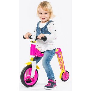 Трехколесный самокат-беговел 2 в 1 "Highway Baby Plus", желто-розовый, до 20 кг Scoot&Ride (Скот и Райд) фото 3