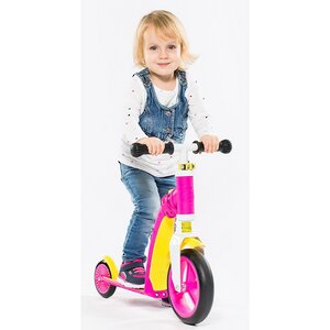 Трехколесный самокат-беговел 2 в 1 "Highway Baby Plus", желто-розовый, до 20 кг Scoot&Ride (Скот и Райд) фото 4