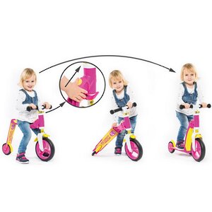 Трехколесный самокат-беговел 2 в 1 "Highway Baby Plus", желто-розовый, до 20 кг Scoot&Ride (Скот и Райд) фото 6