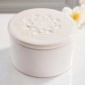 Ароматическая свеча Cotton Rocher 10 см, в фарфоровом стакане Koopman фото 2