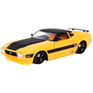 Модель машины "1973 Ford Mustang Mach 1", 1:24, металл, желтый Jada Toys (Джада Тойс) фото 1