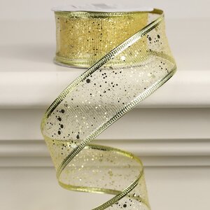 Декоративная лента Бриллиант 270*4 см золотая Новогодняя Сказка фото 1