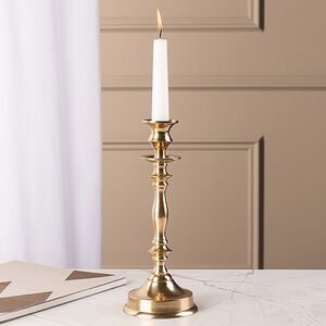 Металлический подсвечник для 1 свечи Марэль 27 см золотой Koopman фото 3