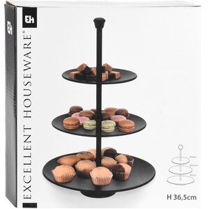Этажерка для закусок Black Steel, 37*25 см, трехъярусная Koopman (Купман) фото 2
