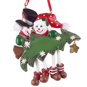 Именная елочная игрушка Мистер и Миссис Сноуви 10*8 см, подвеска