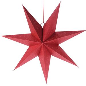 Подвесная звезда из бумаги Инес 60 см красная Koopman фото 1