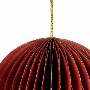 Бумажный шар Армель 15 см бордовый Koopman фото 2