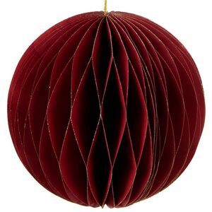 Бумажный шар Армель 25 см бордовый Koopman фото 1