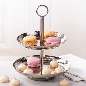 Фруктовница двухъярусная Baroque Silver 21 см