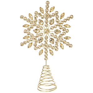 Верхушка на елку Снежинка Джове 26 см золотая Koopman фото 1