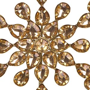 Верхушка на елку Снежинка Вискарди 26 см золотая Koopman фото 5