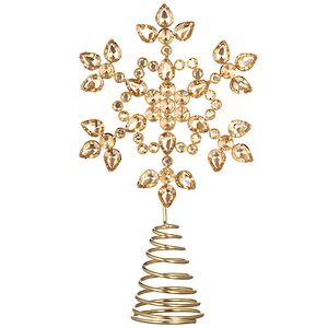 Верхушка на елку Снежинка Арданес 26 см золотая Koopman фото 1
