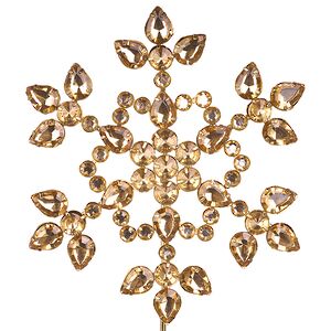 Верхушка на елку Снежинка Арданес 26 см золотая Koopman фото 2