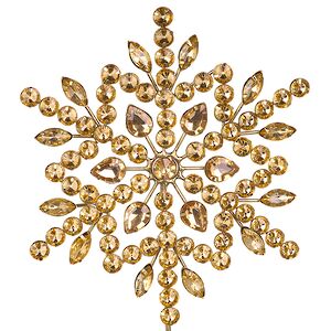 Верхушка на елку Снежинка Джове 26 см золотая Koopman фото 2