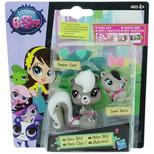 Набор Зверюшка и ее малыш - Скунс и малыш Хорек Littlest Pet Shop Hasbro фото 2