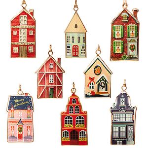 Елочные игрушки Домики - Pont de Molins 10 см, набор 8 шт Koopman фото 1