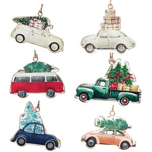 Елочные игрушки Ретро Машинки - Pont de Molins 10 см, набор 6 шт Koopman фото 1