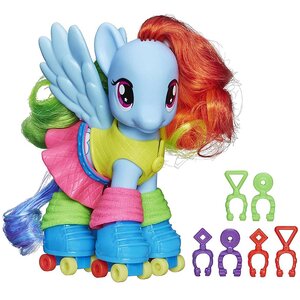 Пони-модница Радуга Дэш на роликах и с аксессуарами 15 см My Little Pony Hasbro фото 1