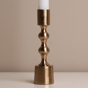 Металлический подсвечник на 1 свечу Montone 16 см золотой