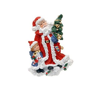 Новогодний магнит Санта Клаус с малышом 8 см Koopman фото 1