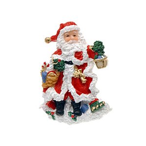 Новогодний магнит Санта Клаус с фонариком 8 см Koopman фото 1