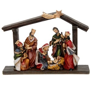 Рождественский вертеп - композиция Рождество Христа в Вифлееме, 20*15 см