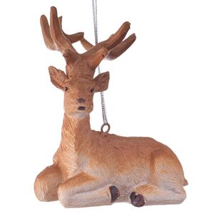 Елочная игрушка Лесной Олень 10*5*15 см светло-коричневый, подвеска Koopman фото 2