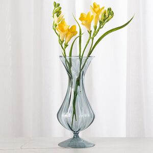 Стеклянная ваза Del Vetro - Arosa 19 см серо-голубая Koopman фото 1