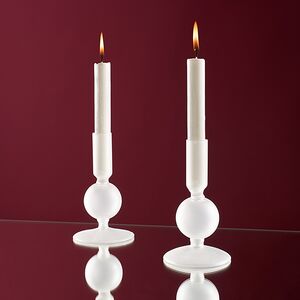 Стеклянный подсвечник Del Vetro - Merano 14*8 см белый Koopman фото 2