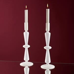 Стеклянный подсвечник Del Vetro - Merano 30 см белый Koopman фото 2