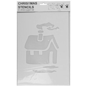 Трафарет на окна Зимний Домик 35*22 см Koopman фото 1